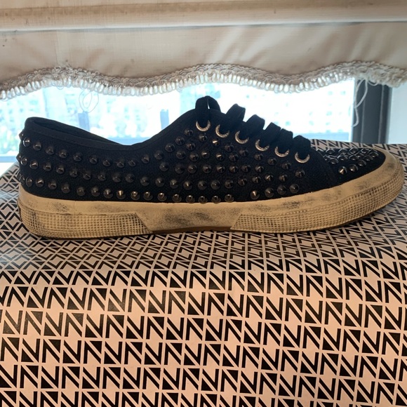 Superga Black Studded Sneakers - Picture 10 of 10